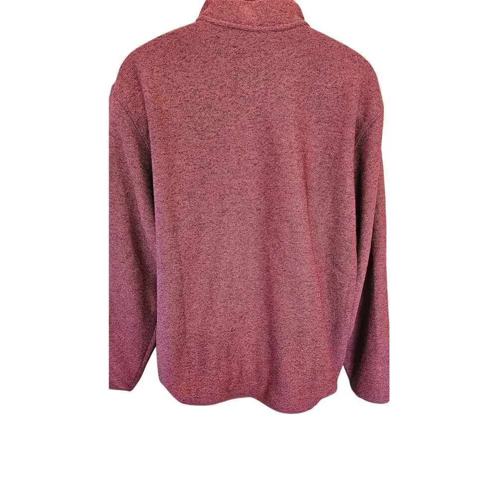 Eddie Bauer size XL red pocket pullover sweater warm EUC preppy mens casual
